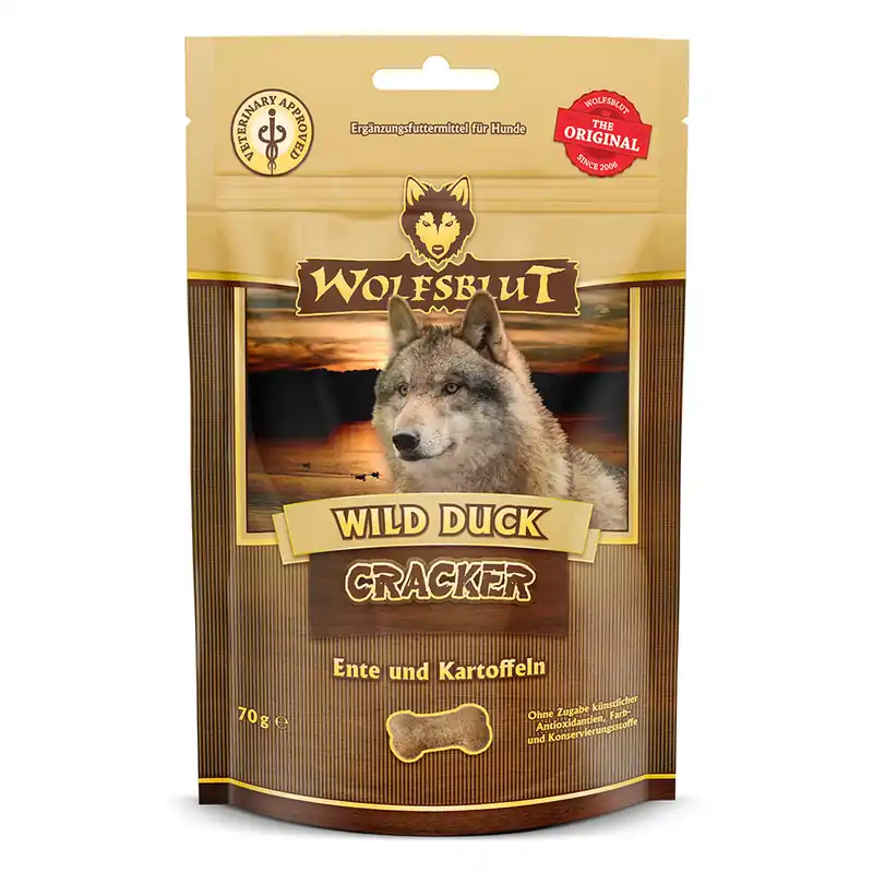 Neu Im Sortiment WOLFSBLUT Snack Cracker Wild Duck 70 g